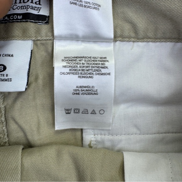 NEW Columbia Elkhorn II Khaki Utility Cargo Shorts Mens size 38 Beige Flat Front - Picture 14 of 15